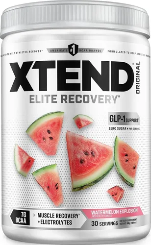 Vista 13 de Xtend Polvo Original BCAA, 7g de BCAAs y 2.5g de L-Glutamina para la Recuperación Muscular, Hidratación y Músculo Delgado, Bebida Sin Azúcar