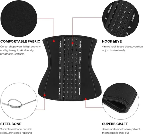 Vista 4 de KIMIKAL Corset Waist Trainer Waist Cincher Shapewear Fajas Colombianas Waist Trimmer Tummy Control for Women