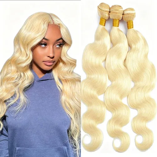 Vista 208 de P4613 Cabello humano rizado onda profunda marrón y paquetes mixtos 8 10 12 P4613 Ombre Marrón-Rubio-DP