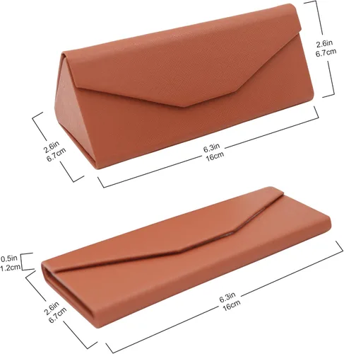 Vista 211 de Real Sic Funda para lentes de sol para hombres y mujeres, soporte magnético plegable para lentes de sol, inspirado en el color sólido