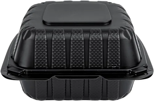 Vista 17 de Restaurantware Thermo Tek - Recipientes para llevar rellenos de minerales de 6 x 6 x 3 pulgadas, 100 recipientes duraderos para llevar, contenedores