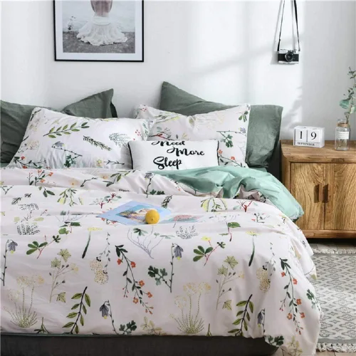 Vista 12 de Funda de edredón de algodón tamaño Twin con flores, 100% algodón suave, 3 piezas, juegos de ropa de cama florales para niñas, estilo vintage chic
