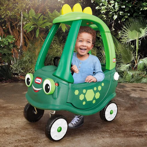 Vista 4 de Little Tikes Cozy Coupe Dinosaur - Exclusivo de Amazon, grande, verde
