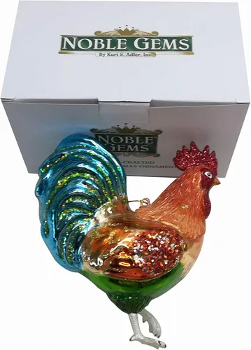 Vista 6 de Adorno de gallo de cristal Noble Gems™