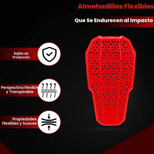 Vista 5 de Almohadilla protectora de espalda aprobada por CE 2, protector de espalda aprobado por nivel 2, almohadilla de repuesto para chaqueta de motocicleta