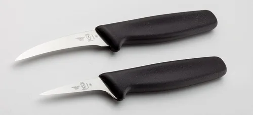 Vista 5 de Mercer Culinary Juego de cuchillos tailandeses para tallar frutas, 2 pulgadas y 2.5 pulgadas, mangos negros