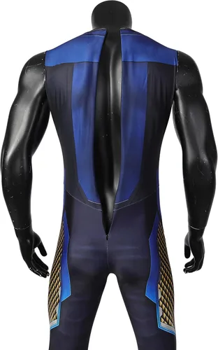 Vista 6 de MODADM Disfraz de superhéroe para adultos, disfraz de superhéroe de cómics, overol de superhéroe para Halloween, traje de cosplay de lujo