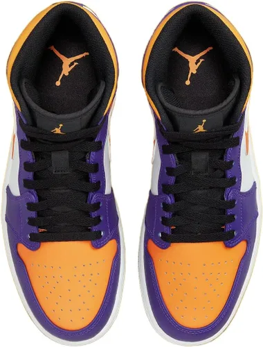 Vista 5 de Jordan Air Jordan 1 Mid DQ8426 517 Lakers para hombre, talla 8.5, Kleur Als Op Fotos