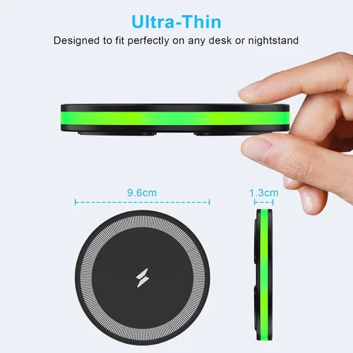 Vista 5 de Cargador inalámbrico Samsung Fast Wireless Charging Pads Teléfono celular Cargadores inalámbricos Cargador inalámbrico para 2 Pack para Android
