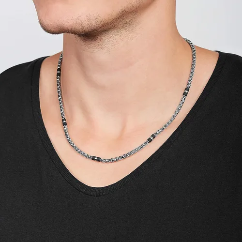 Vista 3 de Fossil Collar de acero inoxidable para hombre