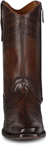 Vista 3 de Cuadra Botas urbanas para hombre en piel auténtica pitón marrón, Marrón