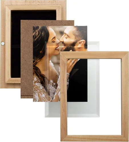 Vista 3 de Neil Enterpises Inc. Caja de madera Elite Flash Drive con foto
