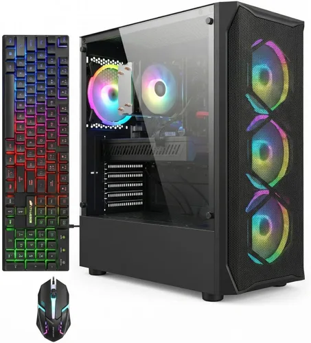 Vista 8 de Escritorio para PC para juegos STGAubron, Corei5 8ª generación, RX 550 4G, DDR4,512G SSD de 16G