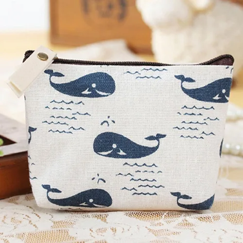 Vista 2 de Polytree monedero de lona estampada con cierre Adorable talla única 5