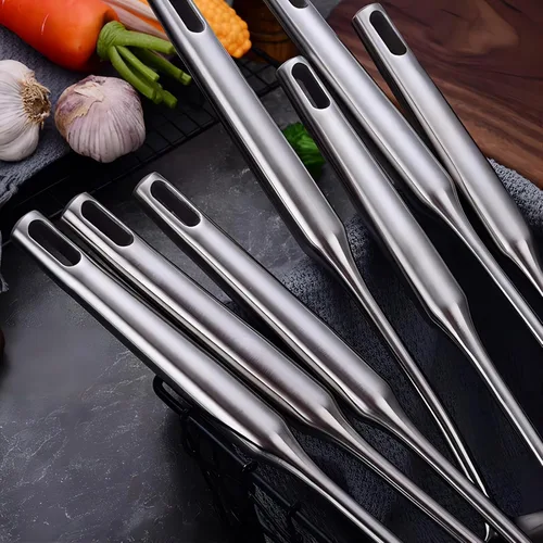 Vista 4 de GREATLINK Espátula de pescado de acero inoxidable 304, espátula ancha ranurada para carne con mango largo resistente al calor, girador de cocina