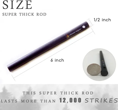 Vista 7 de EricX Light 2 PCS Ferrocerium Rod Flint Fire Starter,DIY Your Own Survival Kit