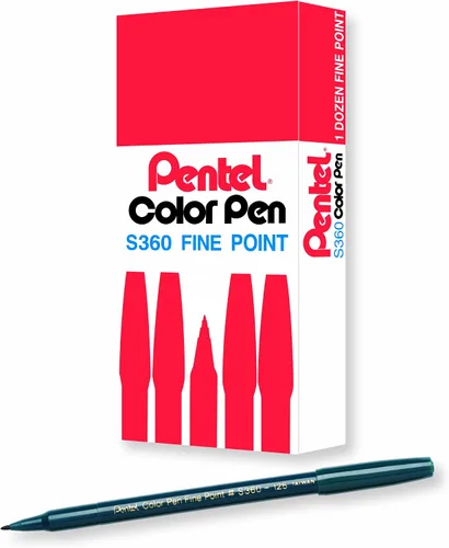 Vista 13 de Pentel Arts - Bolígrafo de color, beige, caja de 12 unidades (S360-124)