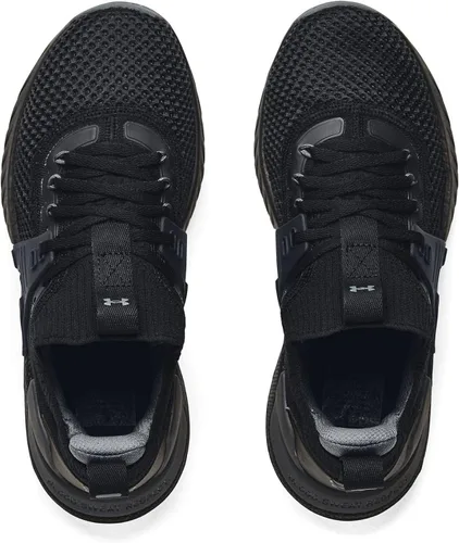Vista 4 de Under Armour Zapato de entrenamiento Project Rock 4 para mujer, NegroGris Pitch