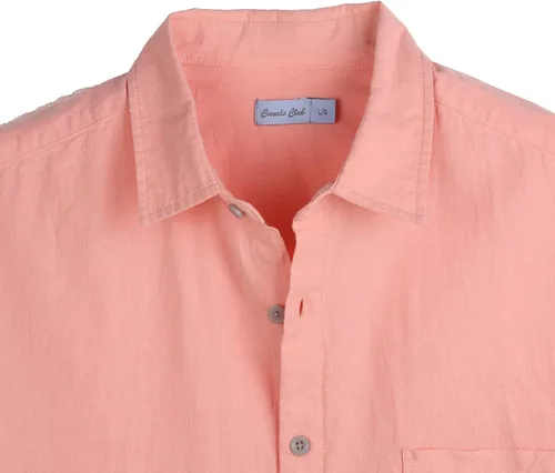 Vista 3 de COEVALS CLUB Mens Linen Beach Summer Casual Button Down Shirt Short Sleeve Shirt
