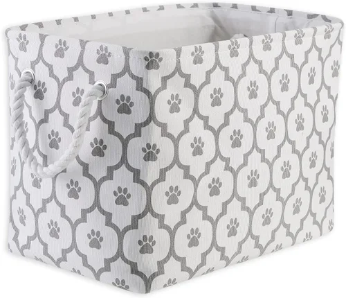 Vista 20 de Bone Dry Pet Storage Collection Lattice Estampado de Patas, Negro, Rectángulo Pequeño