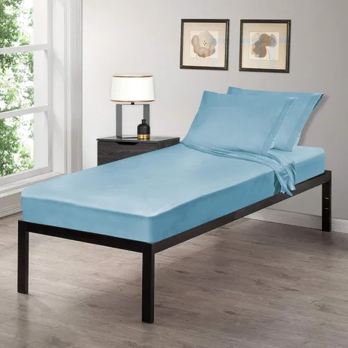 Vista 16 de Gilbins Sábana bajera ajustable de 30 x 75 x 8 pulgadas, hecha de algodón, perfecta para literas de campamento, caravanas, camas de invitados
