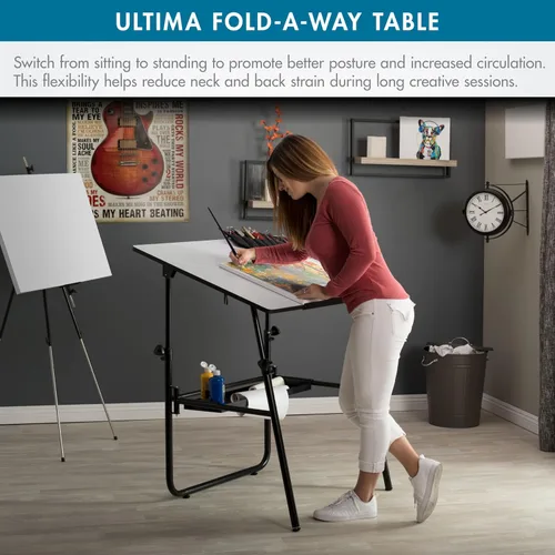 Vista 5 de Studio Designs 19652 Ultima Fold A Way Mesa, color negro
