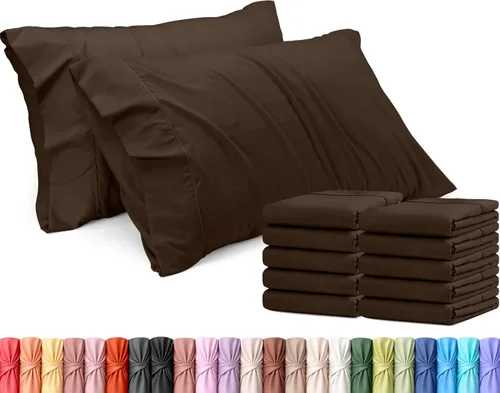 Vista 44 de Utopia Bedding - Juego de 2 fundas de almohada tamaño estándar, con cierre de sobre, tela de microfibra cepillada suave, resistentes al encogimiento