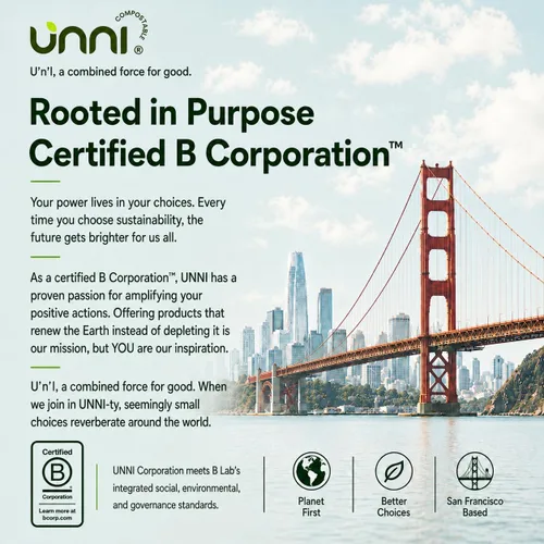 Vista 8 de Bolsas de basura compostables UNNI, 2.6 galones / 9.84 litros, 100 unidades, extra gruesas de 0.71 mil, forros para contenedores pequeños de restos