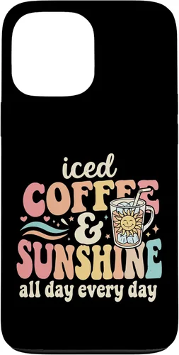 Vista 24 de Iced Coffee and Sunshine Funny Summer Case for iPhone 17
