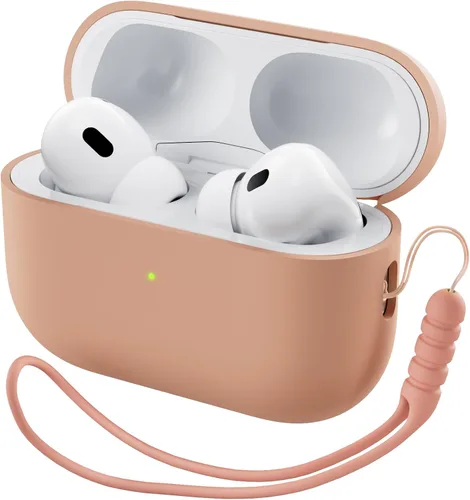 Vista 26 de ORNARTO Funda compatible con AirPods Pro 2 2022, silicona híbrida protectora completa para AirPods Pro de 2ª generación, cubierta frontal LED