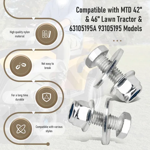 Vista 4 de 631-05195A 631-05195 Accesorios de enchufe de mantillo compatibles con tractor de césped MTD de 42 y 46 pulgadas, compatible con modelos 63105195A