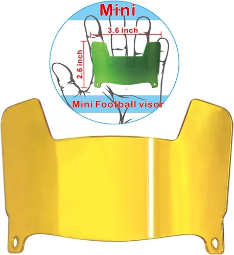 Vista 20 de Visera de casco de fútbol mini transparente con clips de ajuste universal para coleccionistas y exhibición