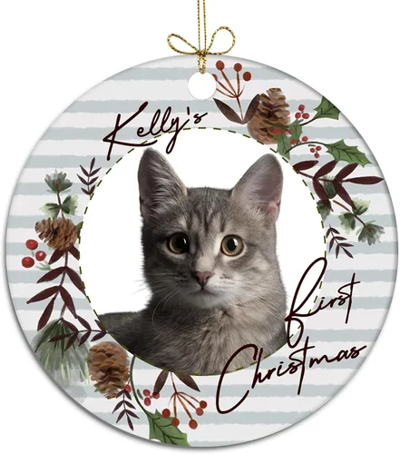 Vista 19 de Adorno personalizado para foto de perro, adorno de Navidad personalizado para mascotas 2023, regalos de Navidad personalizados para cachorros
