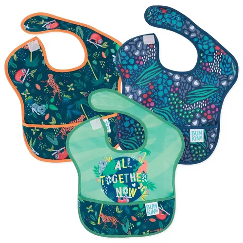 Vista 30 de Bumkins Baberos para niña o niño, SuperBib para bebés y niños pequeños de 6 a 24 meses, imprescindibles para comer, alimentar, suministros