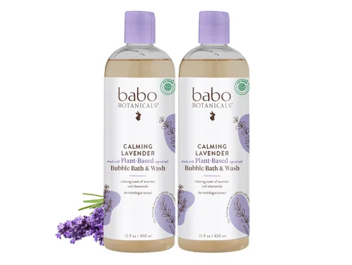 Vista 6 de BABO Botanicals Calming Lavender 2-in-1 Bubble Bath & Wash - Relaxing Chamomile & Lavender - EWG Verified- Vegan- for All Ages- Scented with
