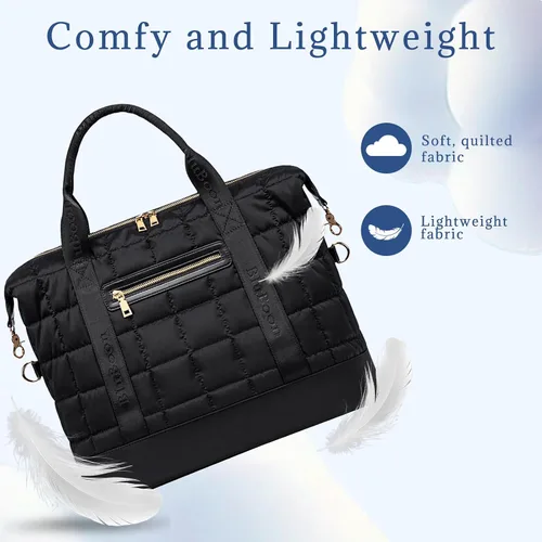 Vista 63 de BLUBOON Bolsas de viaje con cremallera, bolsa de lona para mujer, bolsa de fin de semana para mujer, bolsa de lona para llevar en la bolsa de lona