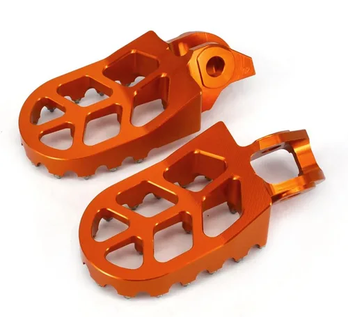 Vista 5 de Estriberas para motocicleta, pedales CNC para motocross 85-450 SX SXF EXC EXCF XC XCF 2016-2023 EC300 EC250F EC350F 21-23 Dirt Bike Naranja