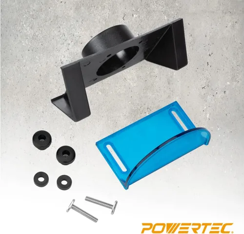 Vista 2 de POWERTEC 71733 Kit de Protector de Broca de Router de Tamaño Completo con Puerto de Polvo para Mesa de Router Adaptador de Recolección de Polvo