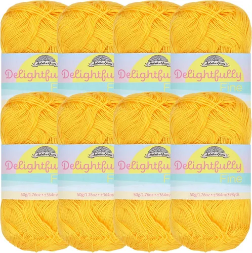 Vista 10 de JubileeYarn - Ovillo de hilo deliciosamente fino, 1.76 oz/madeja de rayón de bambú, color rosa polvo, 4 madejas