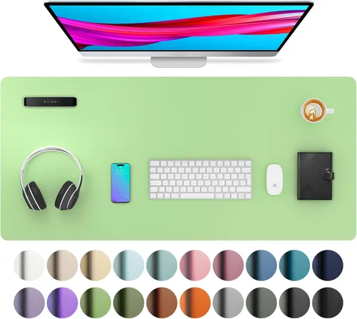 Vista 103 de Aothia - Protector de escritorio de cuero sintético grande, base antideslizante para mouse y superficie para escribir, impermeable, fácil de Agua