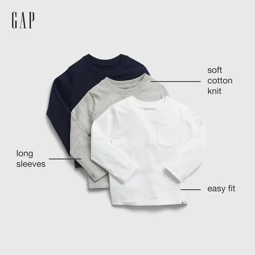 Vista 2 de GAP Camiseta de manga larga con bolsillo para niños