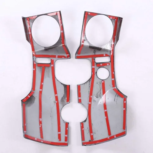 Vista 7 de YIWANG Cubierta de salida de CA para consola central de automóvil ABS cromada para LHD 2 piezas para Land Rover Discovery 4 LR4 2010-2016 Accesorios