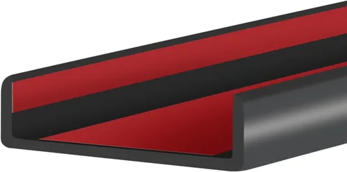 Vista 32 de Borde de goma protector, canal en U autoadhesivo de 1-1/2 pulgadas para maderas, bandas flexibles en forma de U para despegar y pegar, protector