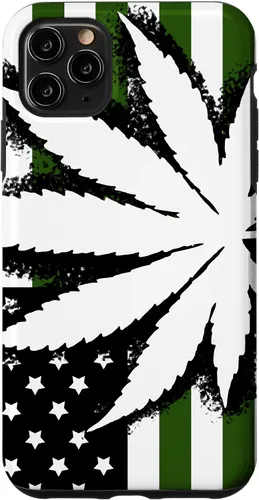Vista 13 de American Weed Flag 4:20 Cannabis Pot Marijuana Stoner Gift Case for iPhone 17