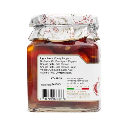 Vista 2 de Giusto Sapore Pimientos rellenos con crema de parmigiano 10oz - Paquete de 6