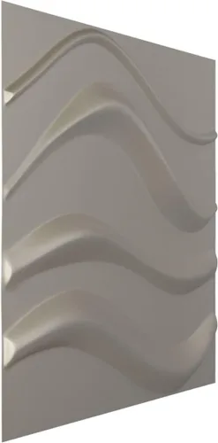 Vista 2 de Ekena Millwork 19 5/8 pulgadas de ancho x 19 5/8 pulgadas de alto Wave EnduraWall Panel decorativo de pared 3D, aluminio (cubre 2.67 pies cuadrados).