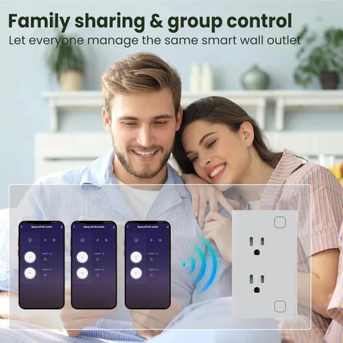 Vista 8 de Salida inteligente,Monitoreo de energía,Necesita Zigbee Hub,Blanco