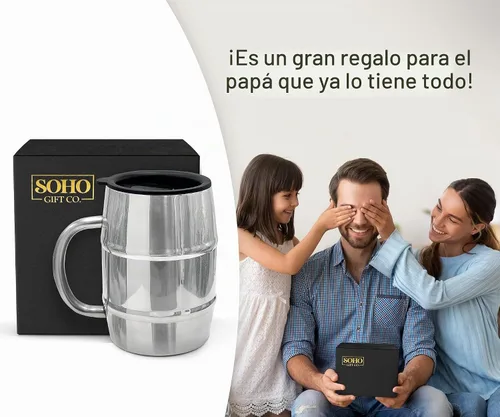 Vista 5 de GALVANOX Taza de cerveza aislada de acero inoxidable con asa y tapa para sorber (para Navidad/cumpleaños/día del padre) I Identify As Sober
