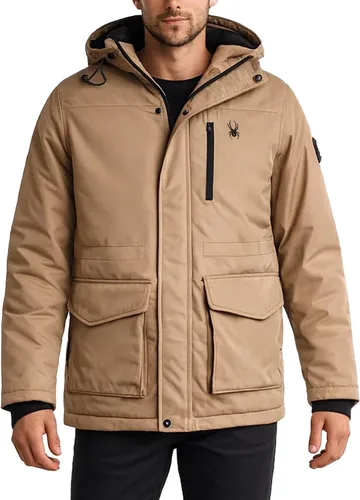 Vista 10 de Spyder Abrigos de Invierno para Hombres - Chaqueta de Forro Polar Parka Abrigo de Plumón de Invierno Resistente al Viento Impermeable Chaquetas