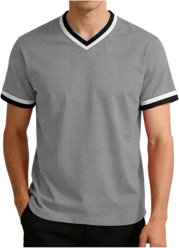 Vista 8 de Lightweight Workout Shirts for Men Summer Mesh V Neck Running Athletic T-Shirts Short Sleeve Breathable Gym Tops
